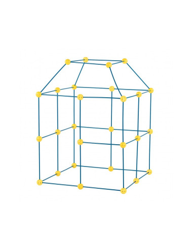 KB010001,Kit constructie 3D - Cort pentru copii - albastru galben