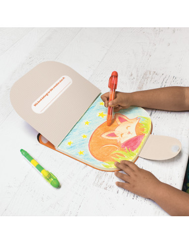 118-224,Caiet desen portabil - Panda mov