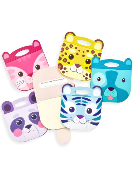 118-224,Caiet desen portabil - Panda mov