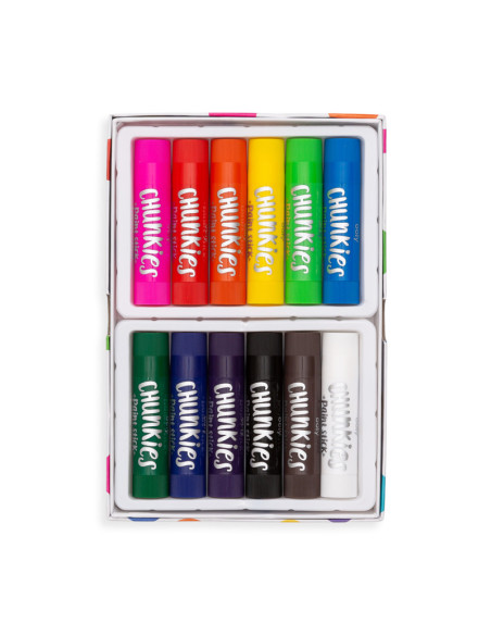 126-004,Creioane tempera solida Chunkies, 12 bucati