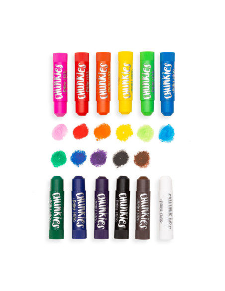 126-004,Creioane tempera solida Chunkies, 12 bucati