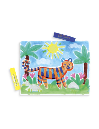 126-004,Creioane tempera solida Chunkies, 12 bucati