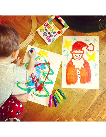 126-004,Creioane tempera solida Chunkies, 12 bucati