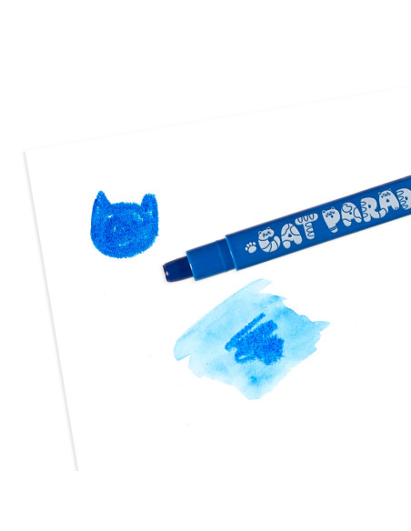 133-098,Creioane acuarele cu gel, Cat Parade, set 12 culori