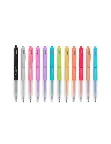 132-124,Pixuri retractabile cu gel si sclipici, Oh My Glitter!, set 12 culori