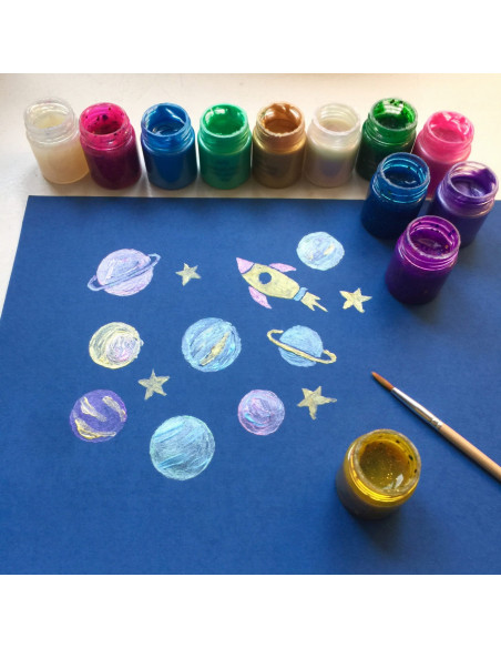 126-016,Vopsele decorative acrilice, perle si sclipici, Cosmic Shine