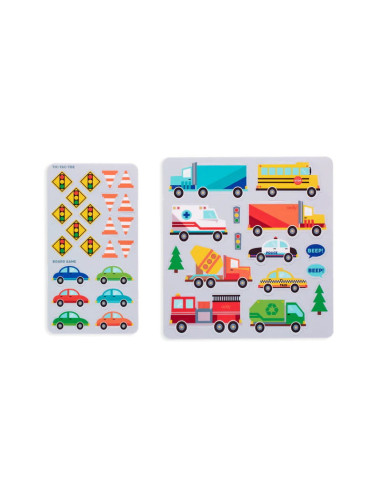 172-005,Set planse si jocuri cu abtibilduri repozitionabile - Vehicule