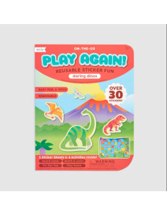 172-006,Set planse si jocuri cu abtibilduri repozitionabile - Dinozauri