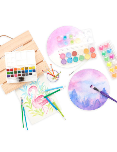 118-218,Bloc desen circular Watercolor Chroma Blends