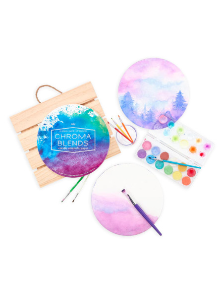 118-218,Bloc desen circular Watercolor Chroma Blends