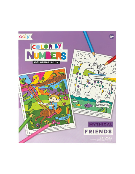 118-276,Carte de colorat pe numere - Prieteni mitologici