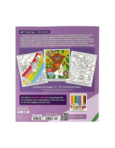 118-276,Carte de colorat pe numere - Prieteni mitologici