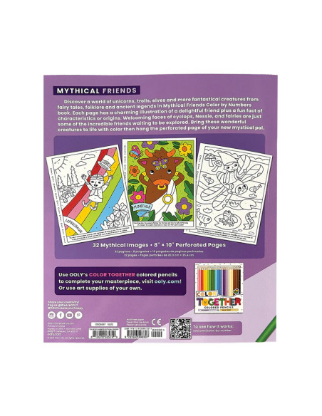 118-276,Carte de colorat pe numere - Prieteni mitologici