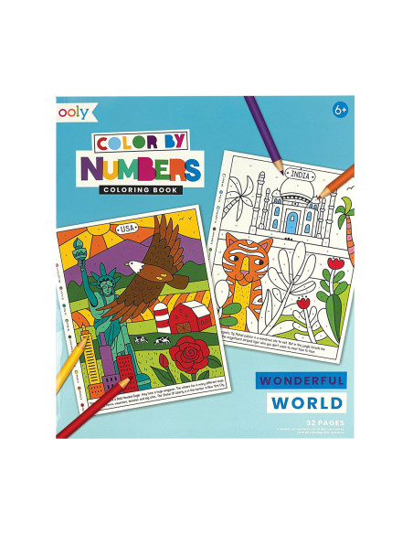 118-277,Carte de colorat pe numere - Lumea minunata