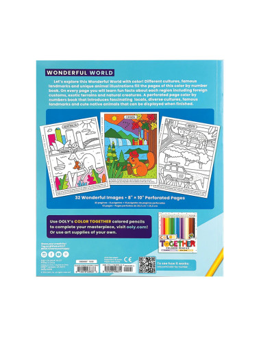 118-277,Carte de colorat pe numere - Lumea minunata