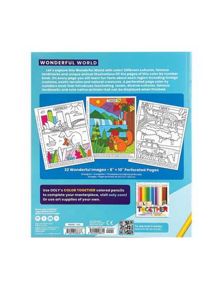 118-277,Carte de colorat pe numere - Lumea minunata