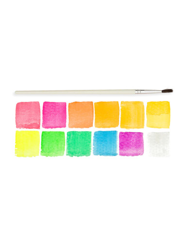 126-009,Set acuarele Chroma Blends Neon - 12 culori neon si pensula