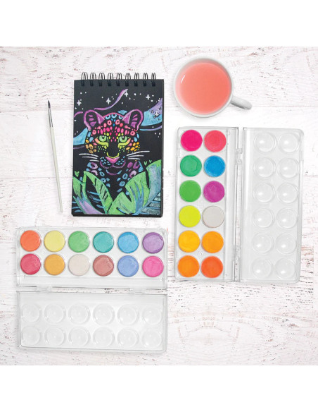 126-009,Set acuarele Chroma Blends Neon - 12 culori neon si pensula