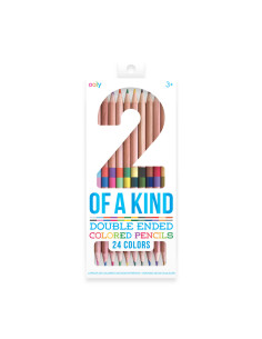128-103,Creioane colorate duble - 12 creioane, 24 culori