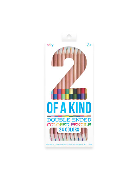 128-103,Creioane colorate duble - 12 creioane, 24 culori