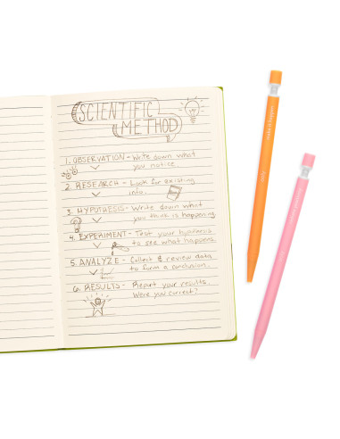 128-156,Notat! - Creioane mecanice grafit extra gros - set de 6, cu citate motivationale