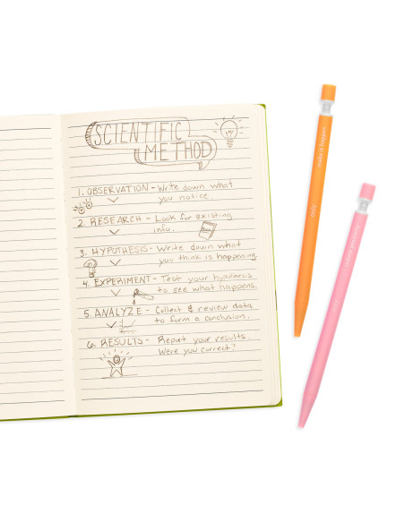 128-156,Notat! - Creioane mecanice grafit extra gros - set de 6, cu citate motivationale