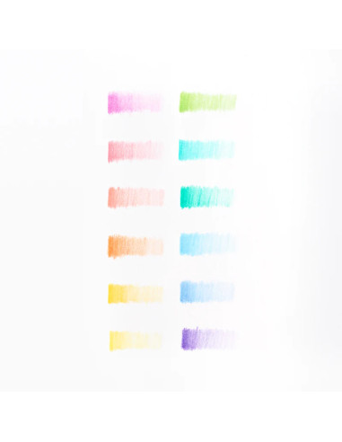 128-158,Creioane colorate in nuante pastelate - Set de 12