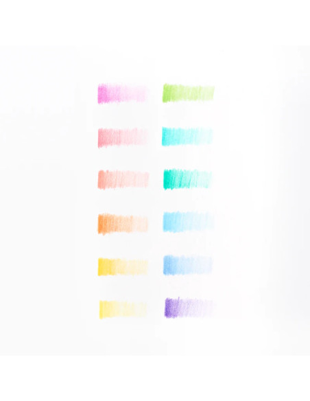 128-158,Creioane colorate in nuante pastelate - Set de 12
