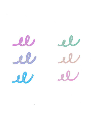 130-082,Carioci cu contur argintiu - Silver Linings - Set de 6