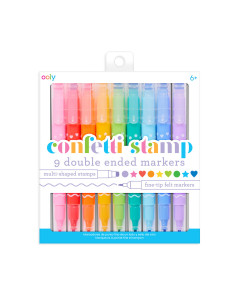 130-092,Carioci duble cu stampile Confetti Stamp - set de 9