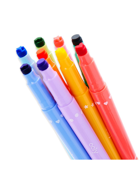 130-092,Carioci duble cu stampile Confetti Stamp - set de 9