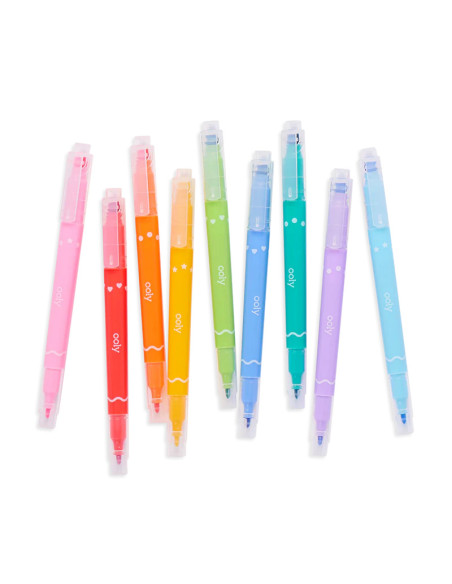 130-092,Carioci duble cu stampile Confetti Stamp - set de 9