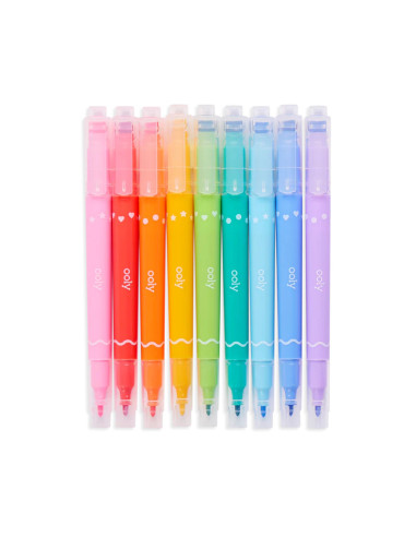 130-092,Carioci duble cu stampile Confetti Stamp - set de 9