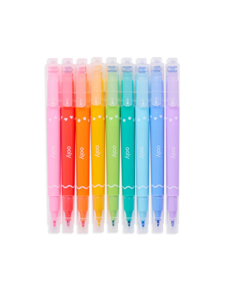 130-092,Carioci duble cu stampile Confetti Stamp - set de 9