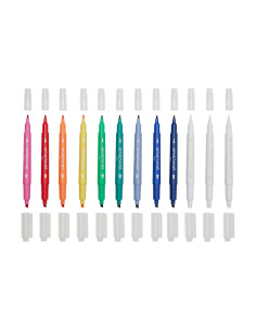 130-100,Carioci duble cu stampile Stamp-A-Doodle - set de 9 culori si 3 care schimba culoarea 2