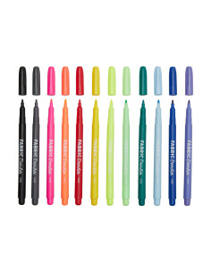 130-102,Carioci permanente pentru textile Fabric Doodlers - Set de 12 2