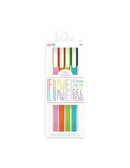 132-138,Pixuri cu gel colorate Fine Line - Set de 6