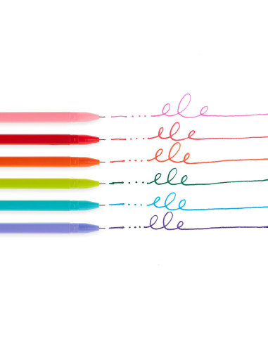 132-138,Pixuri cu gel colorate Fine Line - Set de 6
