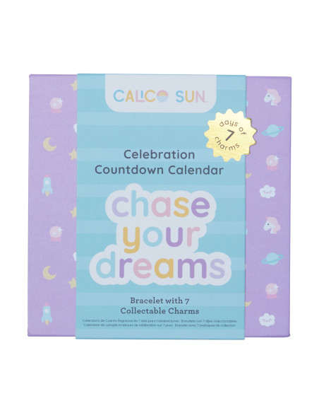 291-001,Set cadou bratara si charmuri - Calendar pentru sarbatorit evenimente Chase Your Dream