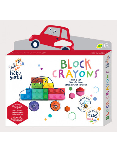 CP223083,Creioane cerate interconectabile Block Crayons - Masina, Haku Yoka