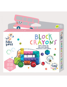 CP223084,Creioane cerate interconectabile Block Crayons - Autobuz Scolar, Haku Yoka