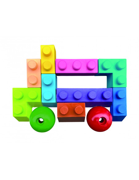 CP223084,Creioane cerate interconectabile Block Crayons - Autobuz Scolar, Haku Yoka