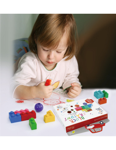 CP223084,Creioane cerate interconectabile Block Crayons - Autobuz Scolar, Haku Yoka