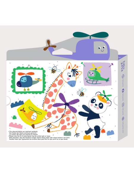 CP223086,Creioane cerate interconectabile Block Crayons - Elicopter, Haku Yoka