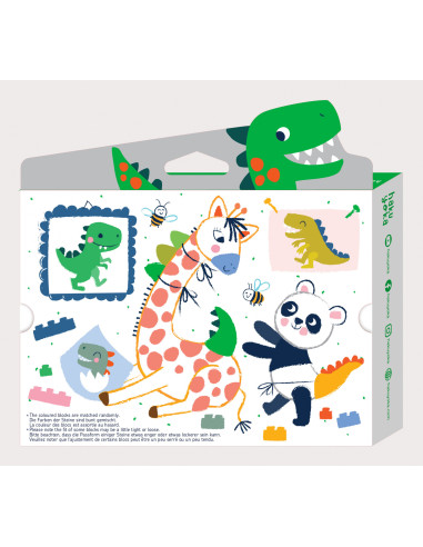 CP223089,Creioane cerate interconectabile Block Crayons - Dinozaur T-Rex, Haku Yoka