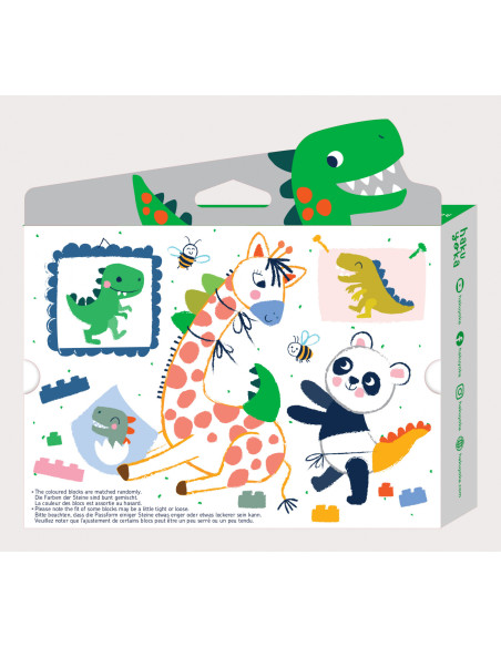CP223089,Creioane cerate interconectabile Block Crayons - Dinozaur T-Rex, Haku Yoka