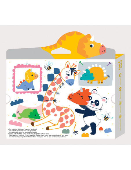 CP223090,Creioane cerate interconectabile Block Crayons - Dinozaur Triceratops, Haku Yoka