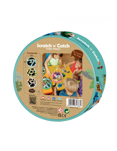 CH211788,Joc de pescuit 2in1 razuibil - Scratch N Catch- Animale Jungla