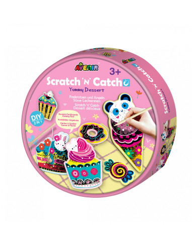 CH211789,Joc de pescuit 2in1 razuibil - Scratch N Catch-Desert delicios
