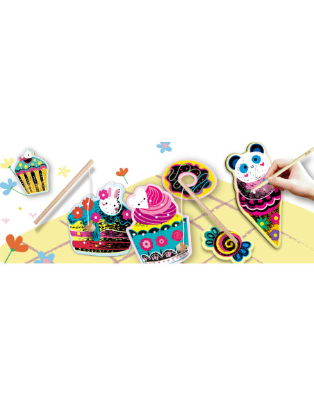 CH211789,Joc de pescuit 2in1 razuibil - Scratch N Catch-Desert delicios